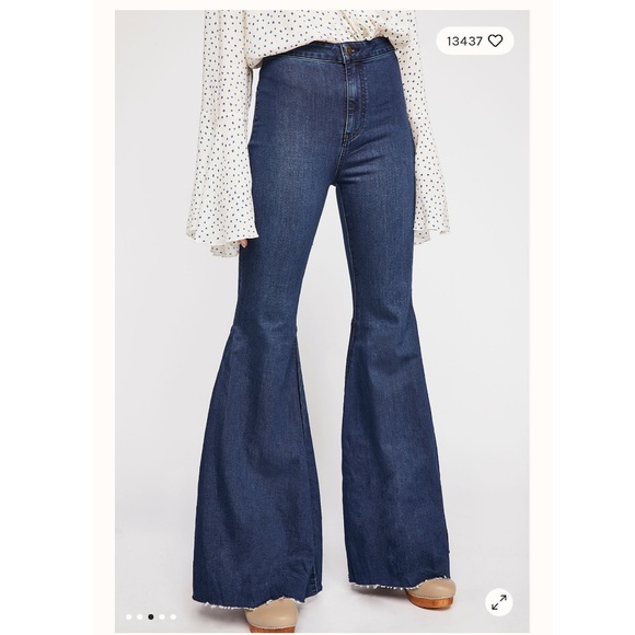 Free People High Rise Just Float On Flare Jeans - Picture 5 of 8